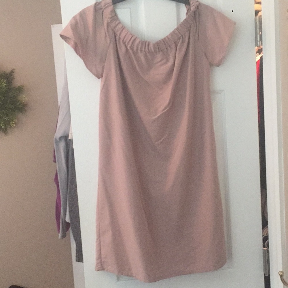 H&M off the shoulder mauve dress